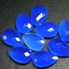 Natural Blue Chalcedony Faceted Pear Drops Briolette 2 Beads and Size 22x15mm approx. More Quantity Available 